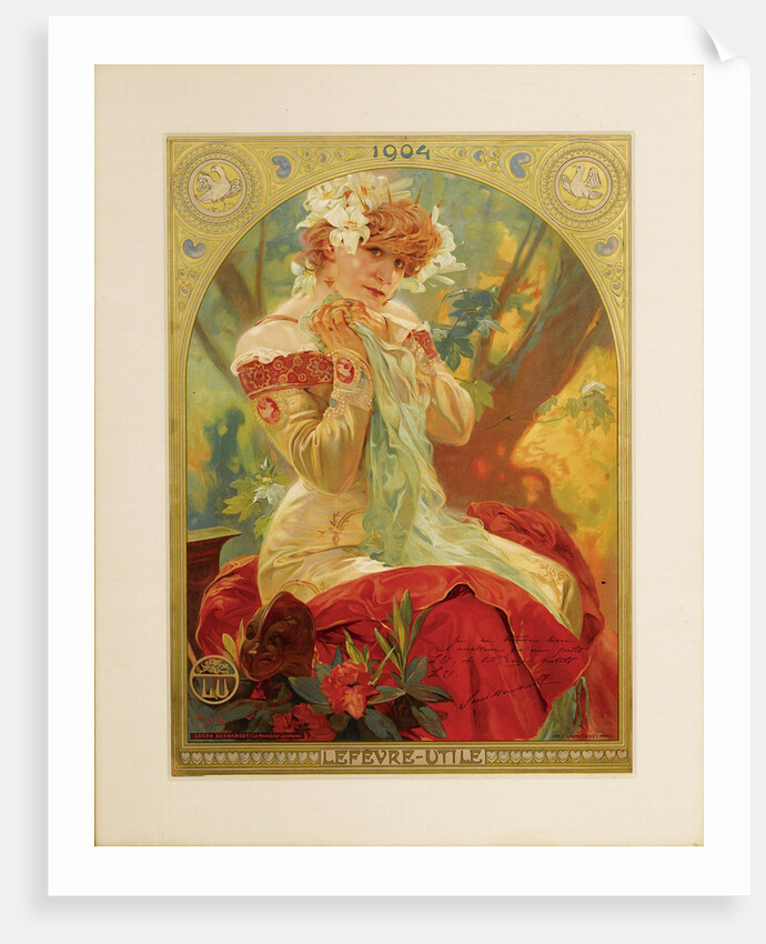 Poster for Lefèvre-Utile. Sarah Bernhardt in the role of Melissinde in La Princesse Lointaine by E by Alfons Marie Mucha