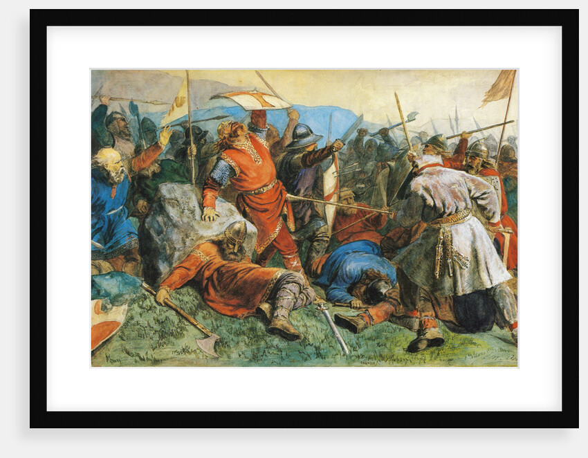 Saint Olav at the Battle of Stiklestad, 1859 by Peter Nicolai Arbo