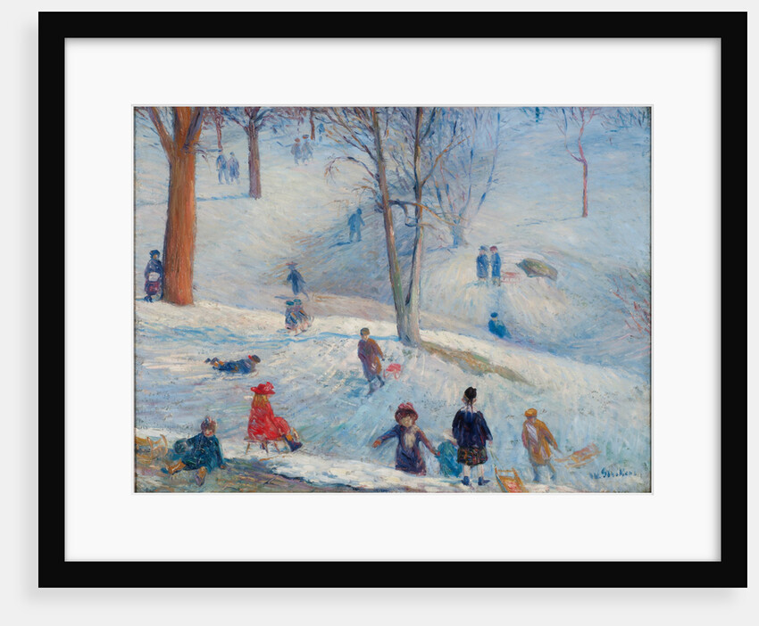 Sledding, Central Park, 1912 by William James Glackens