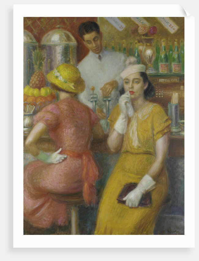 The Soda Fountain, 1935 by William James Glackens