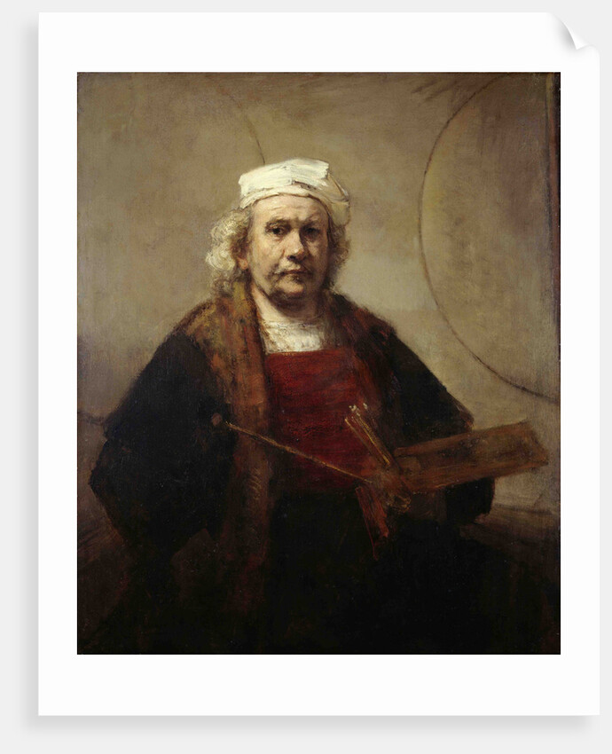 Self portrait with two circles, ca 1665-1669 by Rembrandt van Rhijn