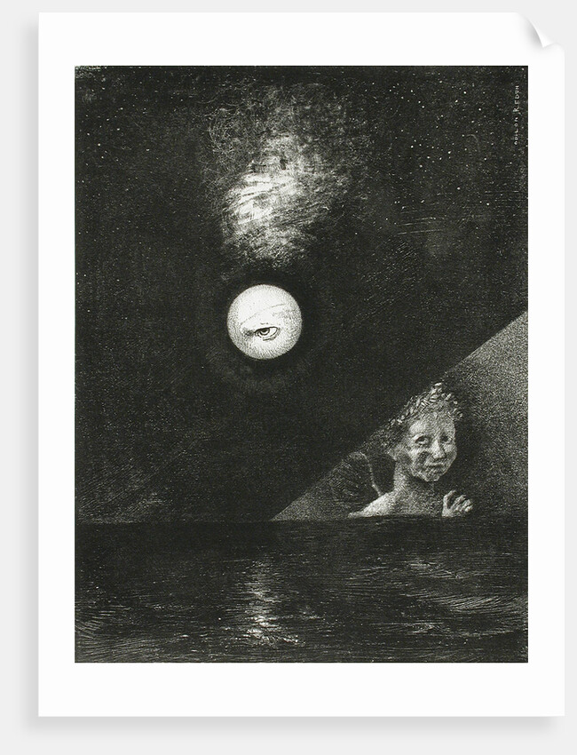 On the Horizon, the Angel of Certitude, and in the Dark Sky, a Questioning Glance. Series: For Edgar by Odilon Redon