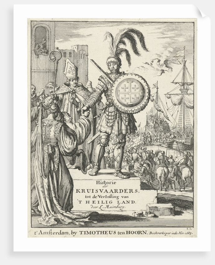 Knight with the coat of arms of Jerusalem by Timotheus Ten Hoorn