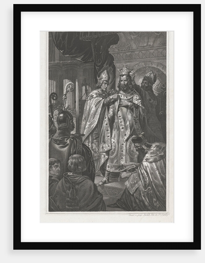 The coronation of Baldwin I on Christmas Day 1100, 19th century by Anonymous