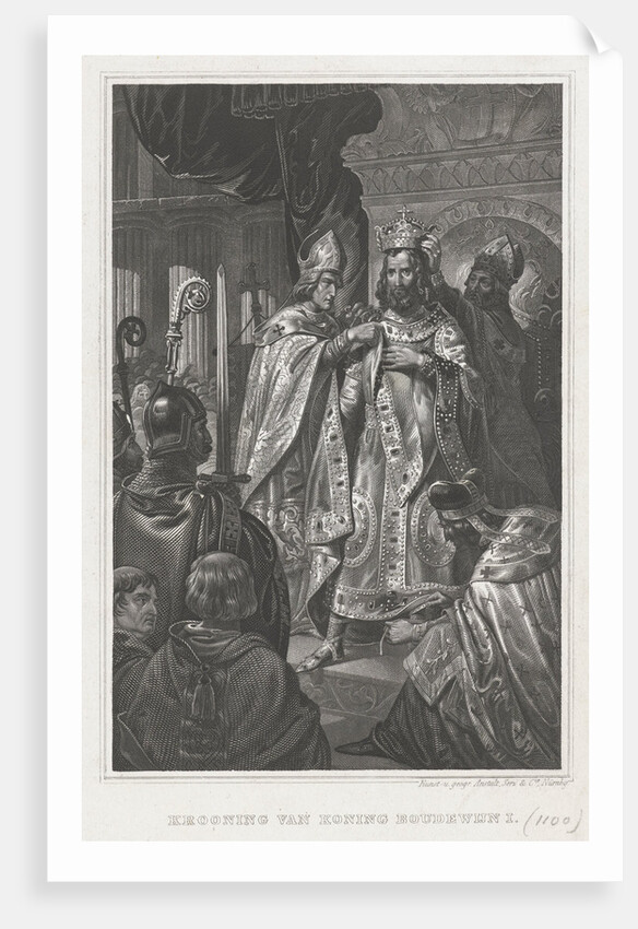 The coronation of Baldwin I on Christmas Day 1100, 19th century by Anonymous
