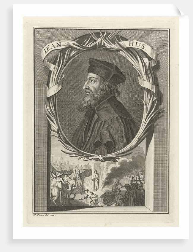 Portrait of John Hus, 1712 by Bernard Picart