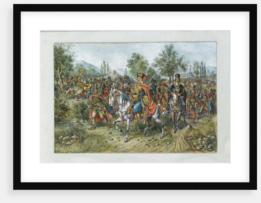 Franz Freiherr von der Trenck and his regiment, 1903 by Franz Gaul