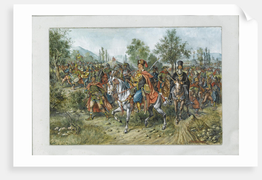 Franz Freiherr von der Trenck and his regiment, 1903 by Franz Gaul