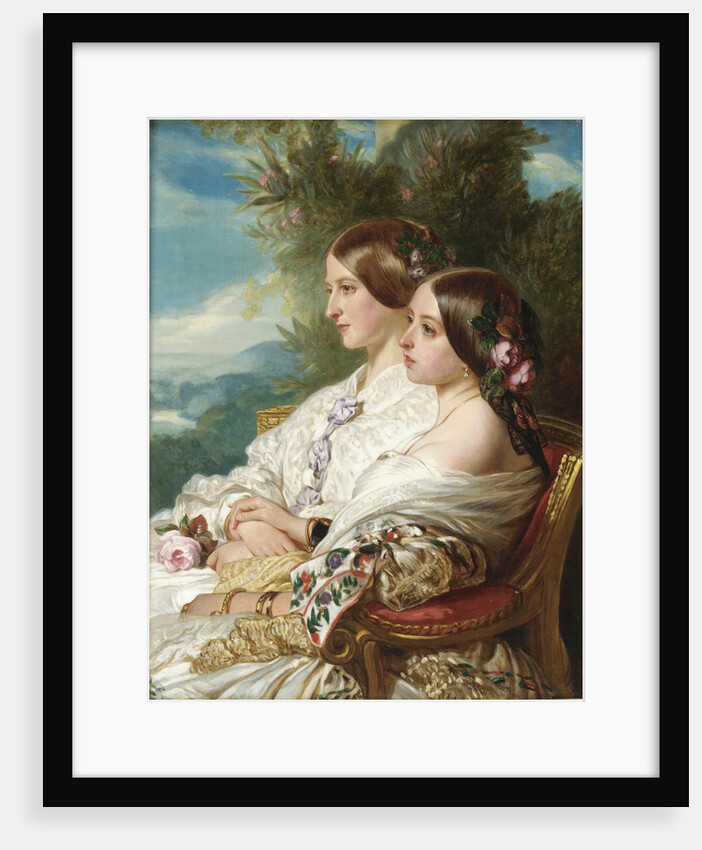 Queen Victoria and her cousin, the Duchess of Nemours, 1852 by Franz Xavier Winterhalter