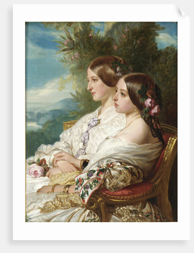 Queen Victoria and her cousin, the Duchess of Nemours, 1852 by Franz Xavier Winterhalter