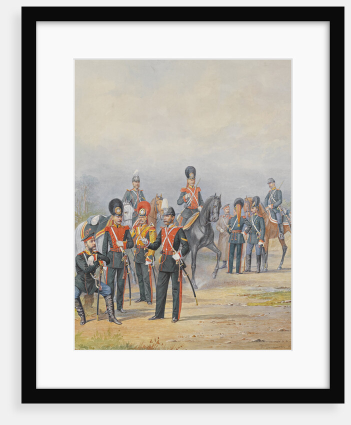 Officers and Soldiers of the Life-Guards Dragoon Regiment, 1873 by Pyotr Ivanovich Balashov