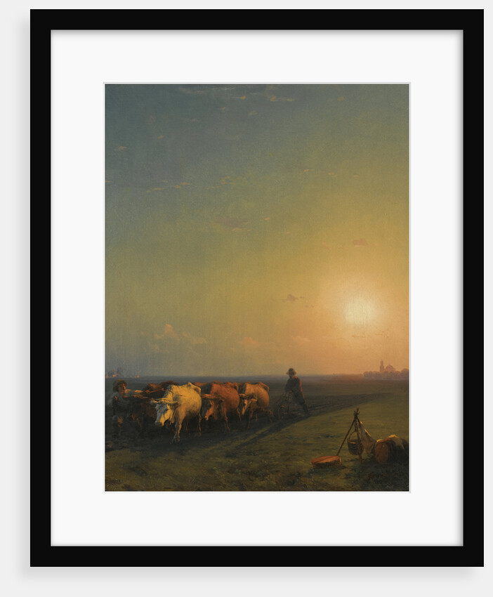 Ploughing the fields, Crimea, 1865 by Ivan Konstantinovich Aivazovsky