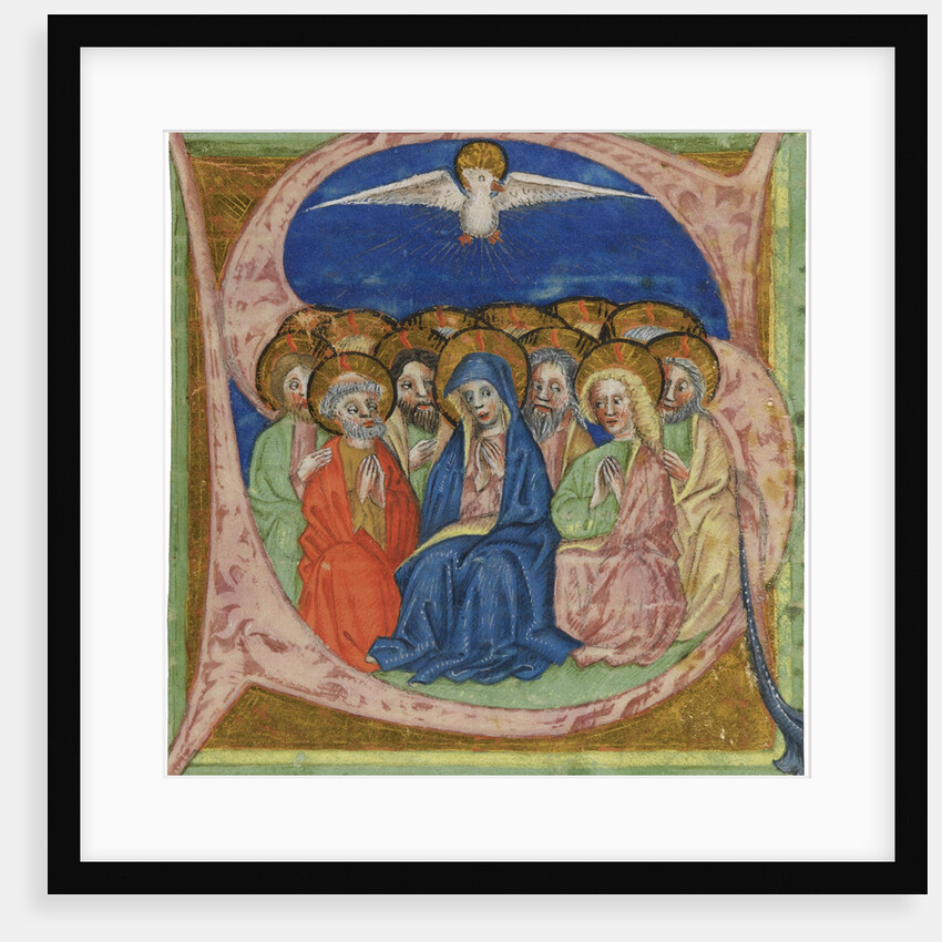 The Pentecost. Initial S from an manuscript Gradual, ca 1430 by Anonymous