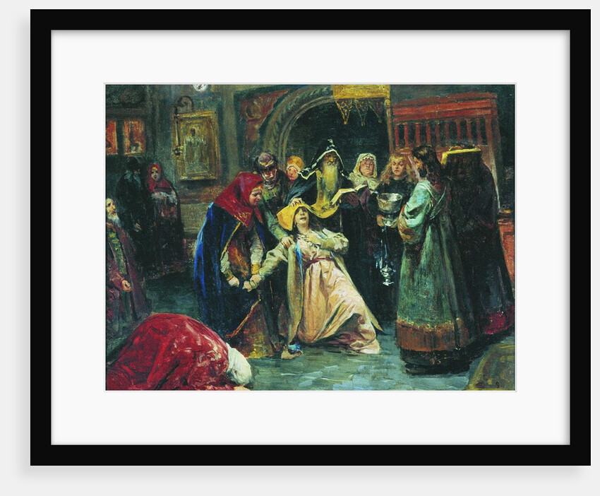 The forced tonsure, 1896 by Klavdi Vasilyevich Lebedev