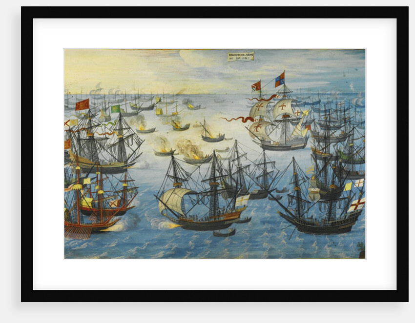 The Spanish Armada off the south coast of England, 1588 by Monogrammist VHE