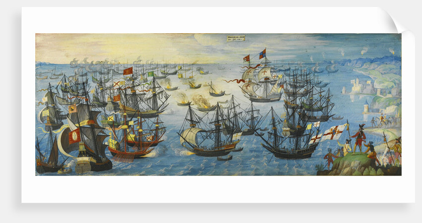 The Spanish Armada off the south coast of England, 1588 by Monogrammist VHE
