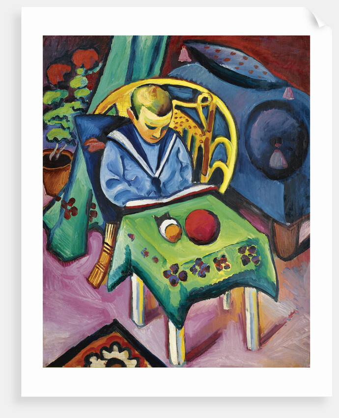 Boy with book and toys, 1912 by August Macke