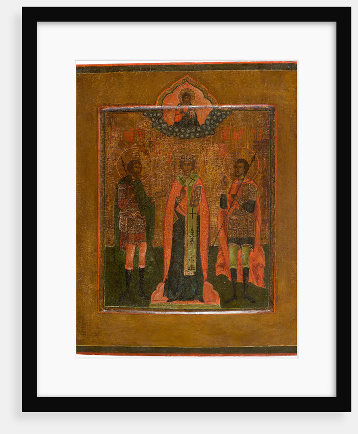 Saints Menas, Nikita of Novgorod and John the Warrior, First quarter of 19th century by Russian icon