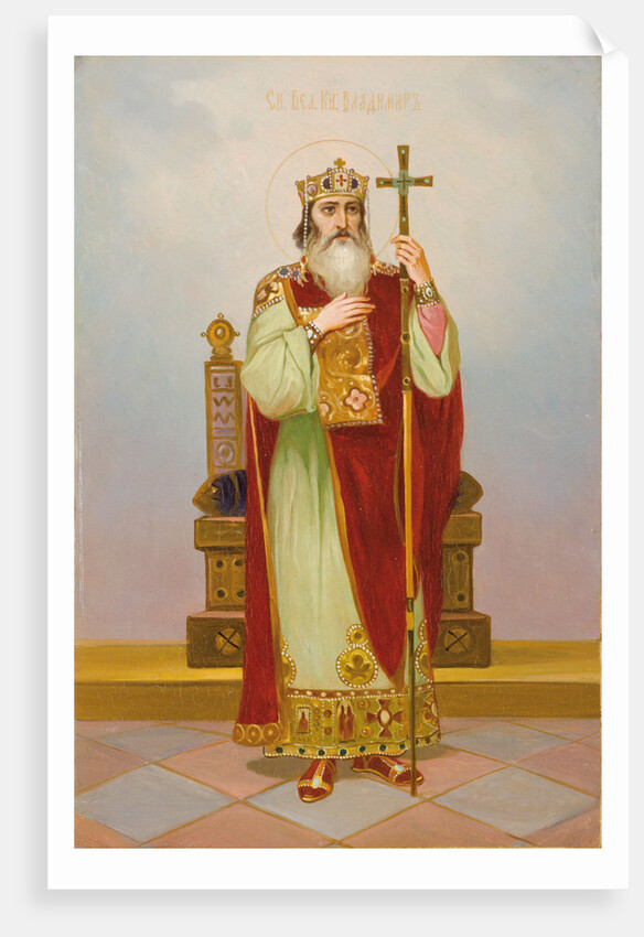 Saint Grand Duke Vladimir Svyatoslavich, Early 20th century by Russian icon