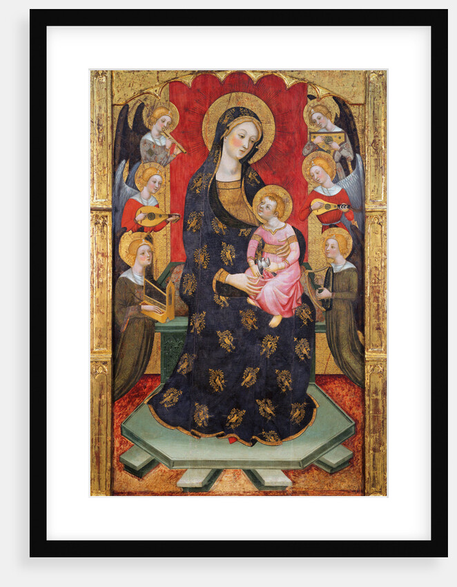 Madonna with Angels Playing Music, ca 1380 by Pere Serra