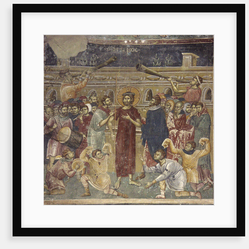 The Mocking of Jesus (scene of the musicians), ca 1317 by Chrostiras Michael and Eftichios