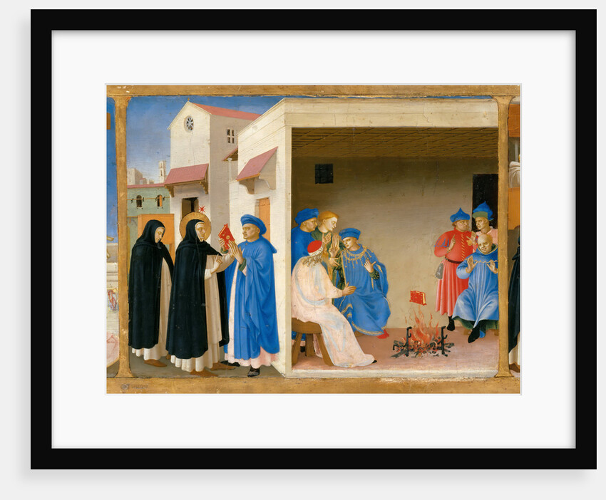 The Dispute of Saint Dominic and the Miracle of the Book (Predella of the retable The Coronation of by Fra Giovanni da Fiesole Angelico