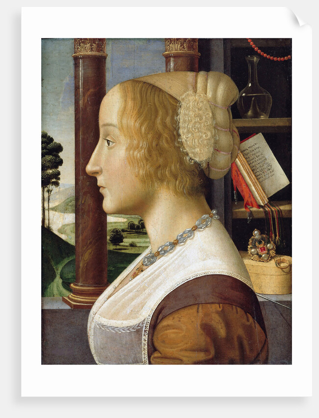 Profile Portrait of a Young Woman by Davide Ghirlandaio