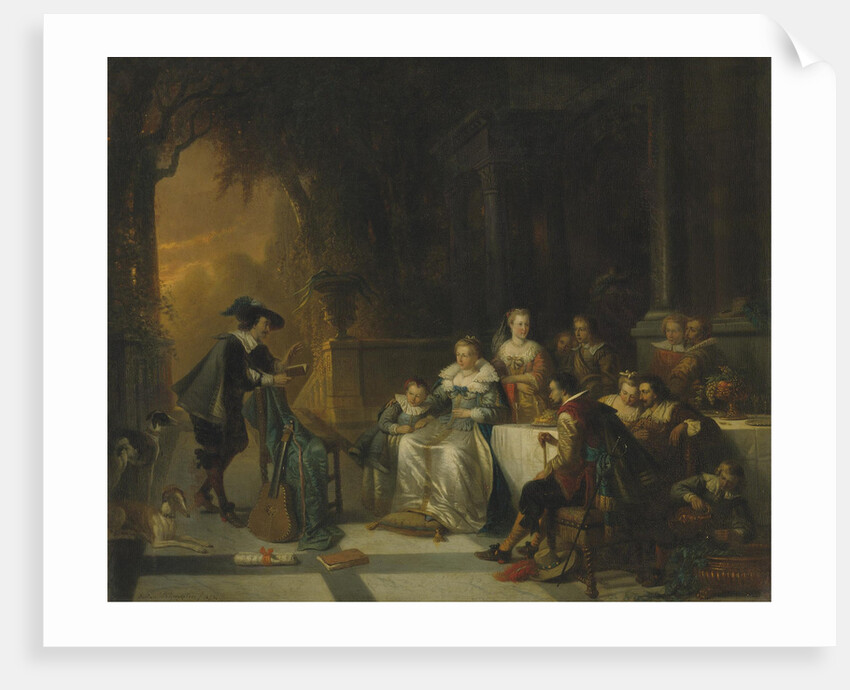 John Dryden Reading one of His Poems Before the Court, 1869 by Adrien Ferdinand de Braekeleer