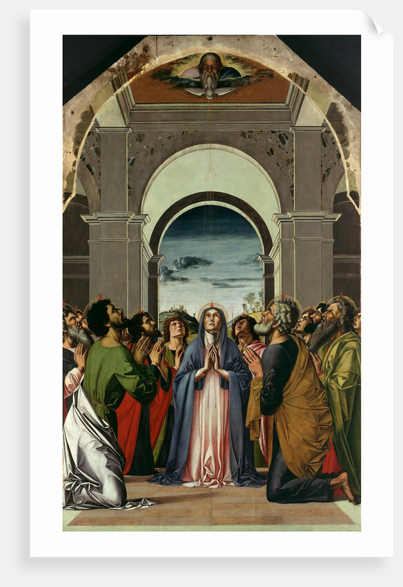 The Descent of the Holy Spirit. Central Panel of Polyptich of the Pentecost, ca 1475 by Alvise Vivarini
