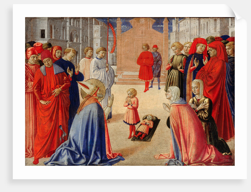 Saint Zenobius raises a boy from the dead, 1462 by Benozzo Gozzoli