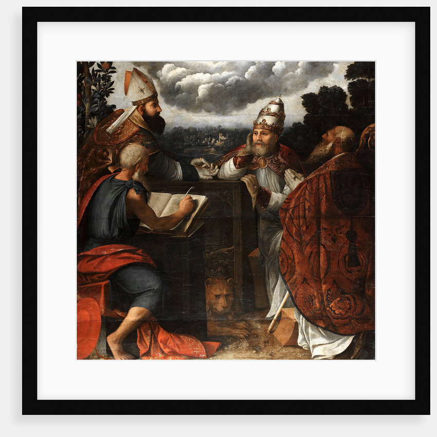 Dispute of four Church Fathers on the Immaculate Conception, 1541 by Dosso Dossi