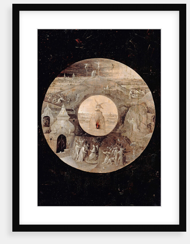 Saint John the Evangelist on Patmos (Reverse side). The Passion of the Christ, c. 1505 by Hieronymus Bosch