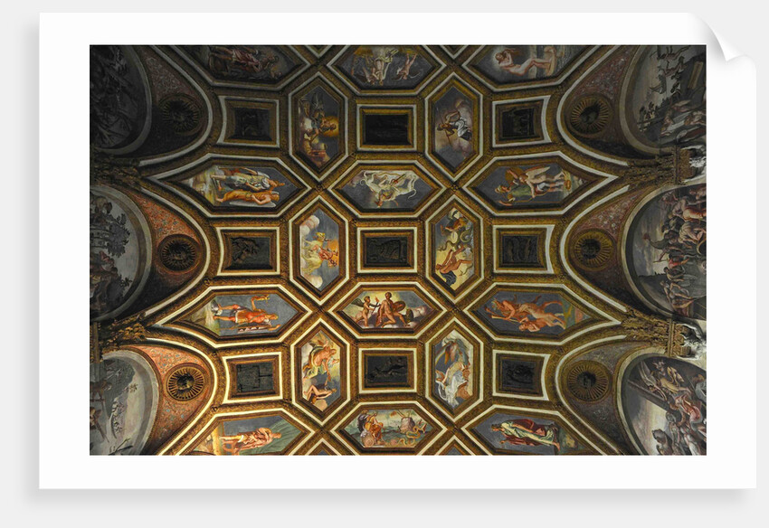 Ceiling decoration of the Camera dei Venti (Chamber of the Winds), 1526-1534 by Giulio Romano
