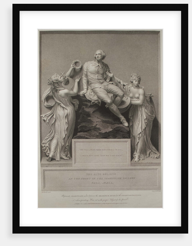 Shakespeare with the Muse of Literature and the Genius of Painting, 1803 by John Boydell