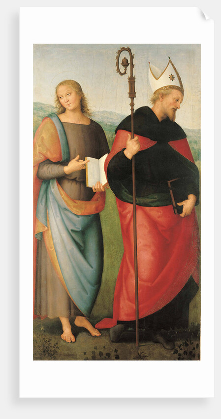 Saints John the Evangelist and Augustine, 1502-1512 by Perugino