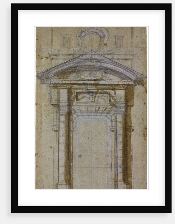 Study for Porta Pia in Rome, ca 1561 by Michelangelo Buonarroti