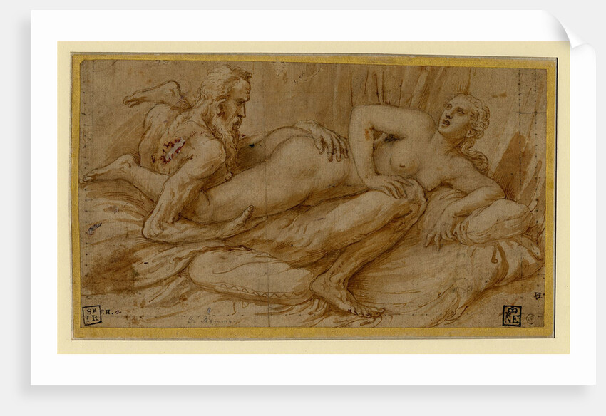 Erotic Scene, after 1524 by Giulio Romano