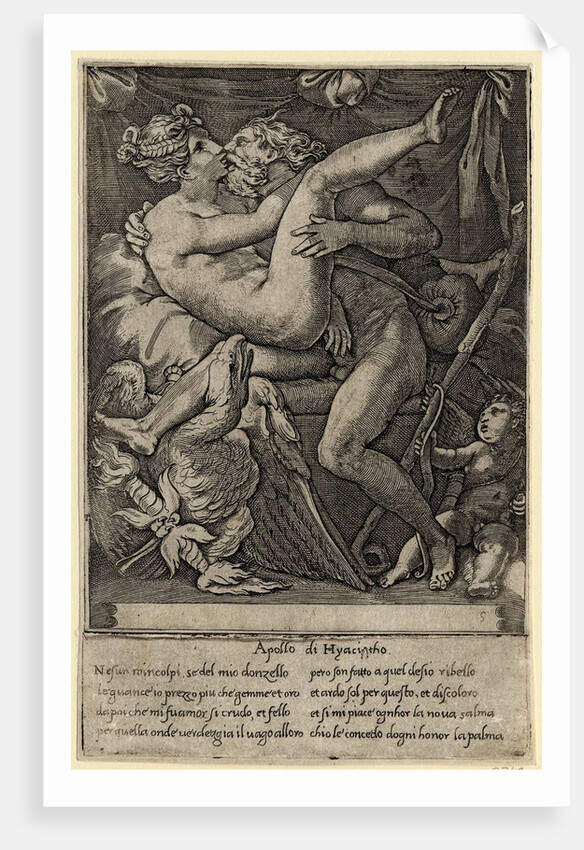 Jupiter and Mnemosyne (After Perino del Vaga), 1527 by Gian Jacopo Caraglio