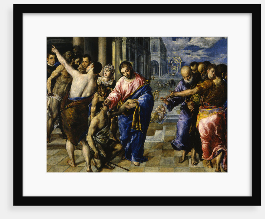 Jesus healing the blind man, c. 1573 by Dominico El Greco
