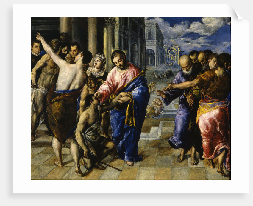 Jesus healing the blind man, c. 1573 by Dominico El Greco