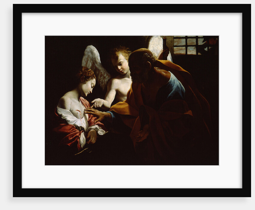 Saint Agatha Attended by Saint Peter and an Angel in Prison, ca 1614 by Giovanni Lanfranco