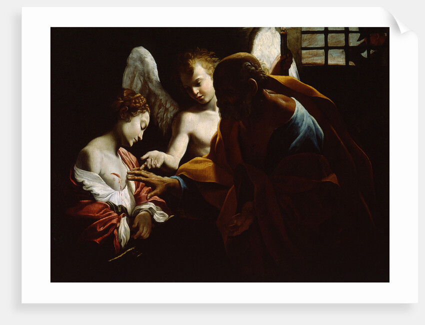 Saint Agatha Attended by Saint Peter and an Angel in Prison, ca 1614 by Giovanni Lanfranco