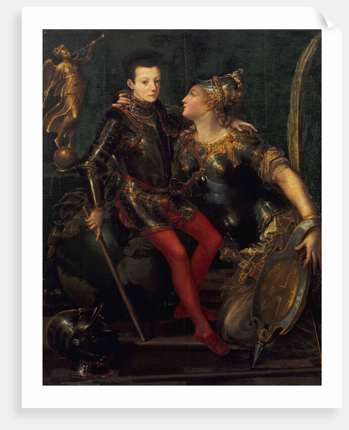 Allegorical Portrait of Parma Embracing Alessandro Farnese, 1556 by Girolamo Mazzola Bedoli