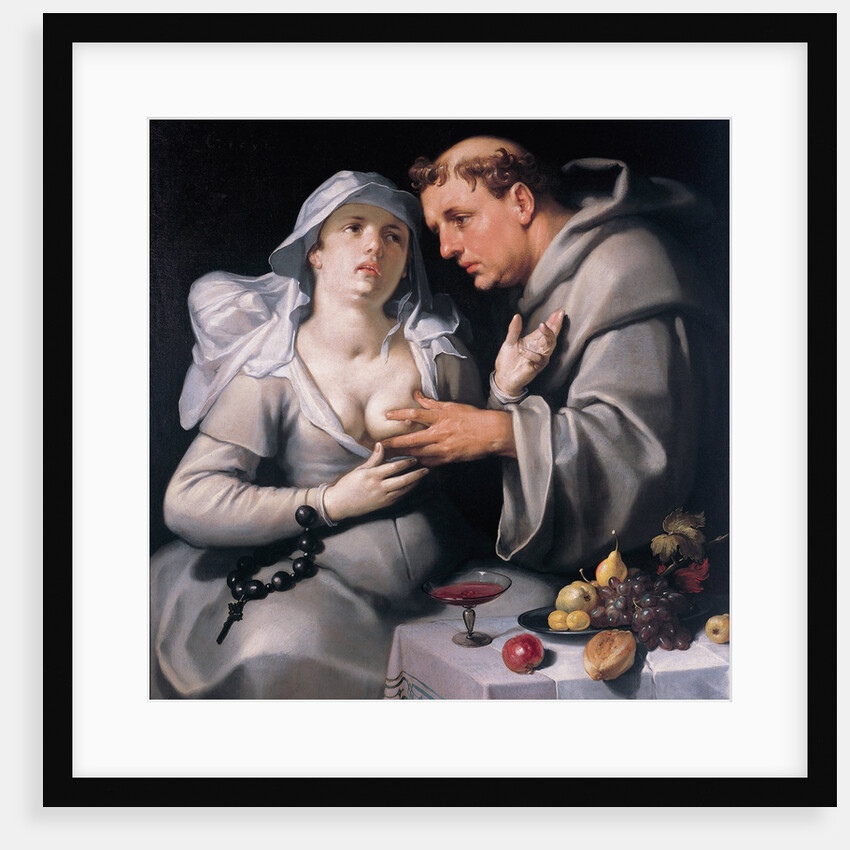A monk and a nun, 1591 by Cornelis Cornelisz. van Haarlem