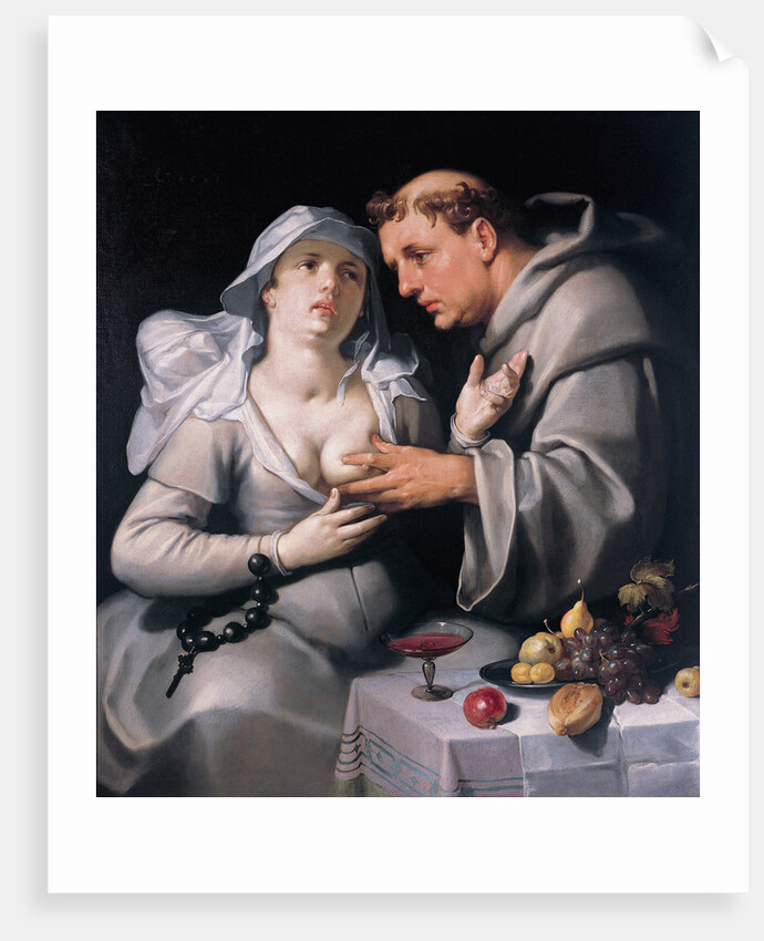 A monk and a nun, 1591 by Cornelis Cornelisz. van Haarlem