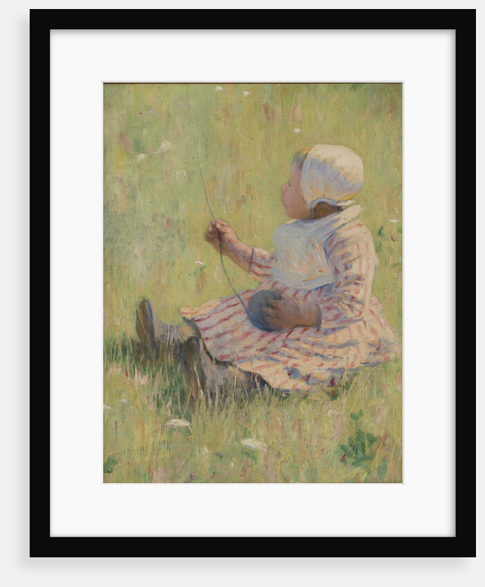 Girl playing with a ball of wool, c. 1875 by Mary Cassatt