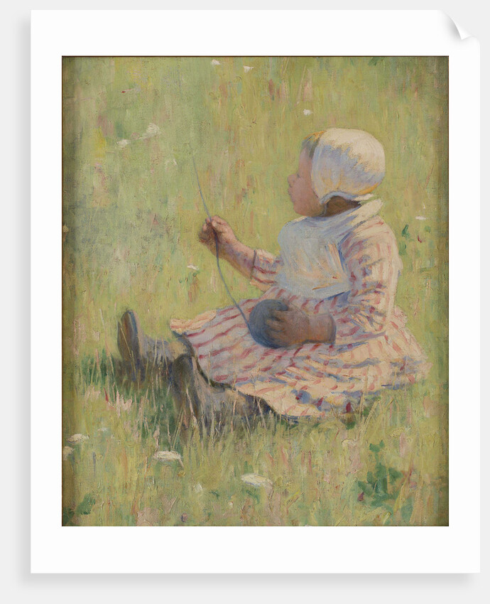 Girl playing with a ball of wool, c. 1875 by Mary Cassatt