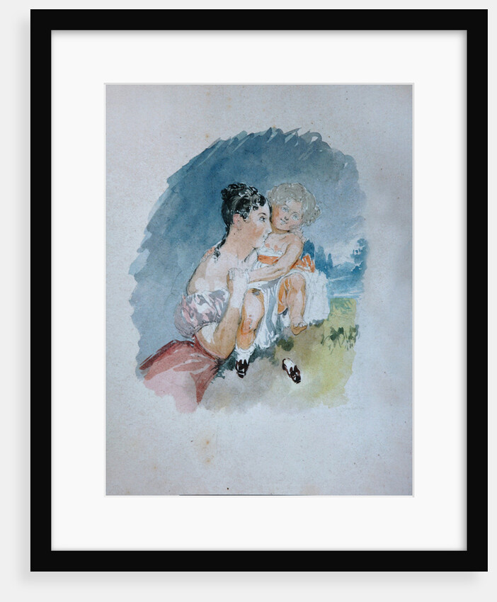 Portrait of Countess Stefania zu Sayn-Wittgenstein, née Radziwill with Daughter Maria, 1 by Vasily Semyonovich Sadovnikov