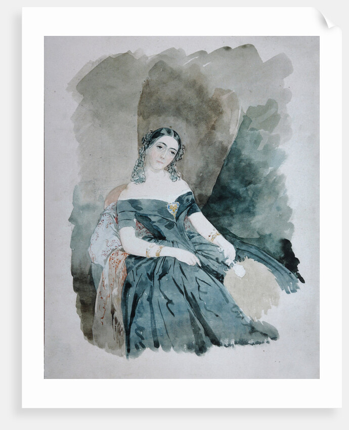 Portrait of Leonilla Ivanovna Baryatinskaya, Princess zu Sayn Wittgenstein, 1846 by Vasily Semyonovich Sadovnikov