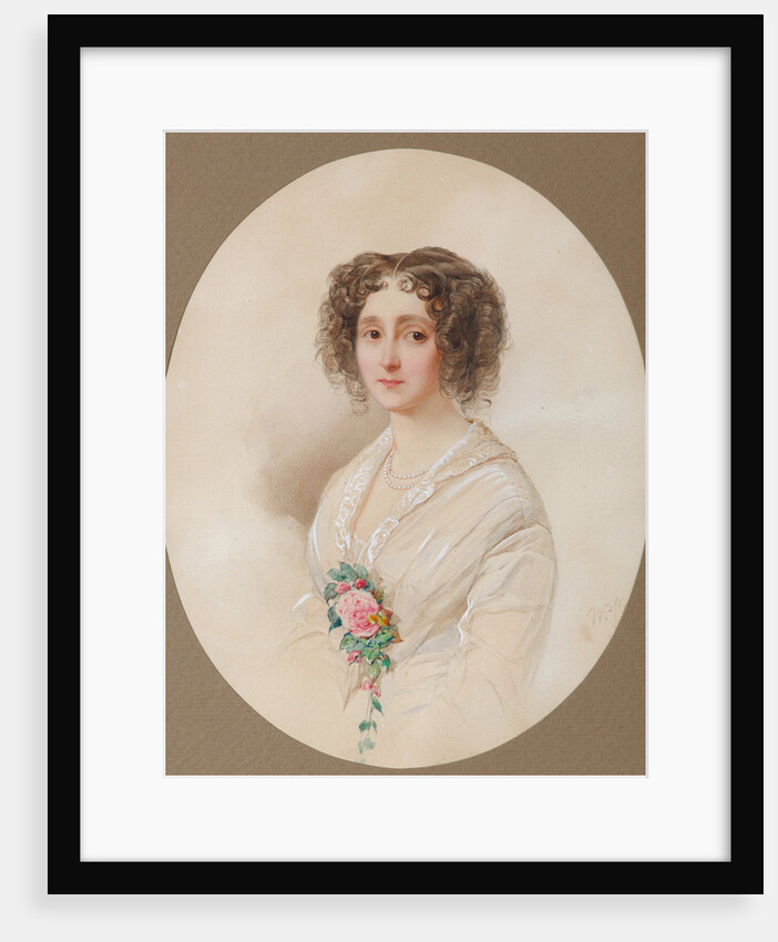 Portrait of Alexandra Mikhaylovna Chelishcheva, 1851 by Vladimir Ivanovich Hau